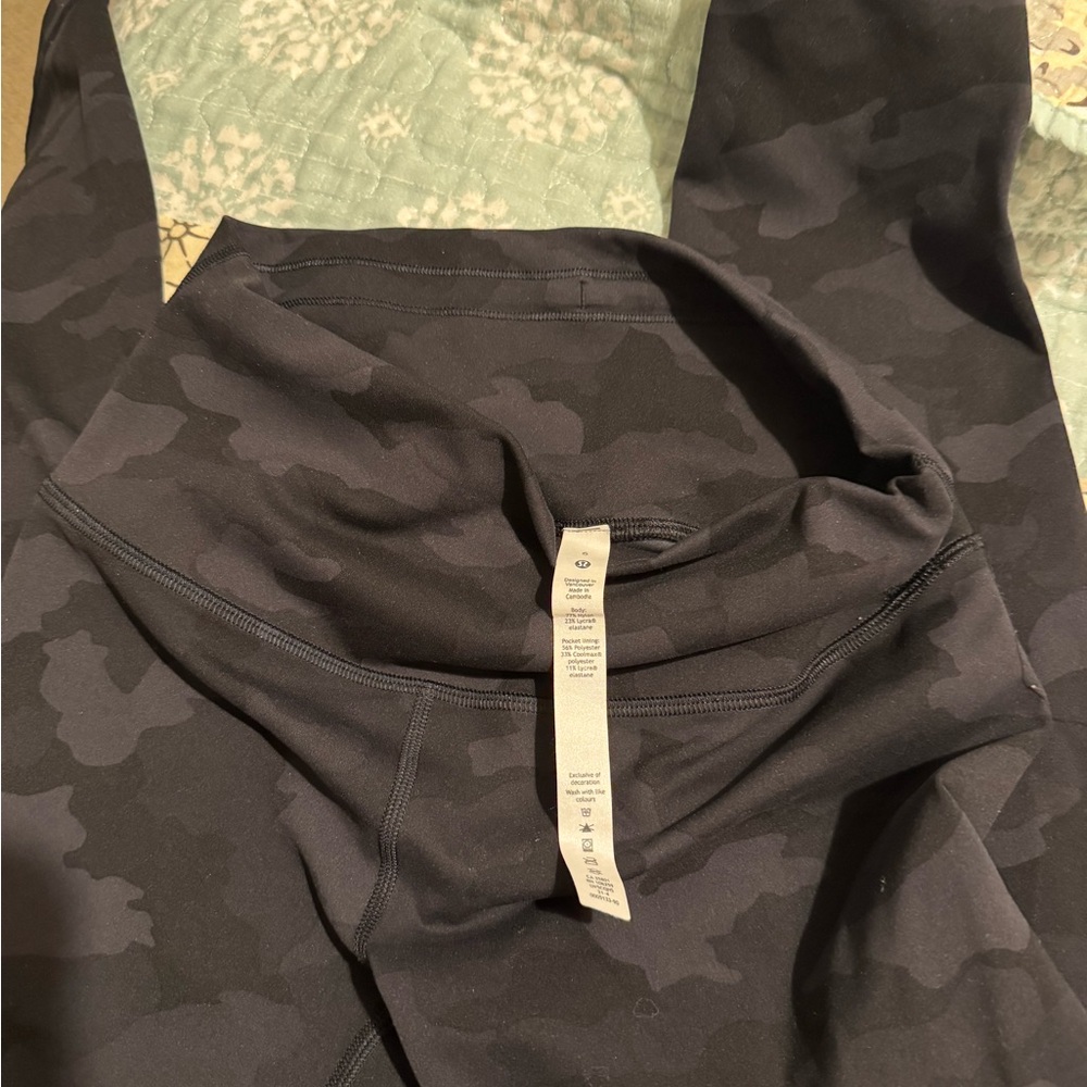 lululemon athletica Black Camo Leggings